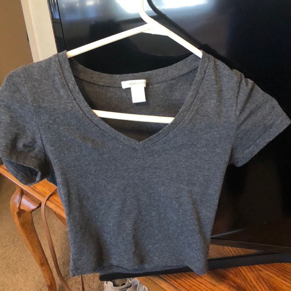 Grey crop top